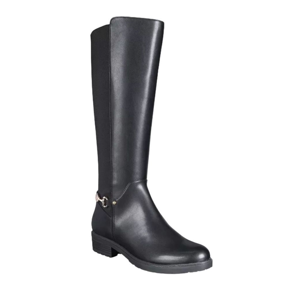 Giani Bernini, Women's barnibee Memory Foam Knee High Riding Boots. color: black